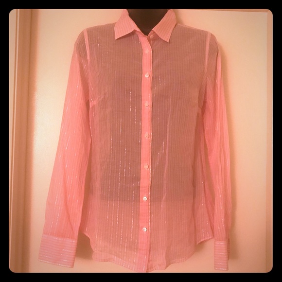 J. Crew bottom down top- blush and silver- Size 2 - Picture 1 of 4